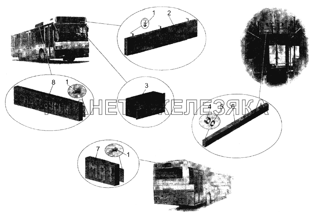 Установка маршрутных табло МАЗ-104С